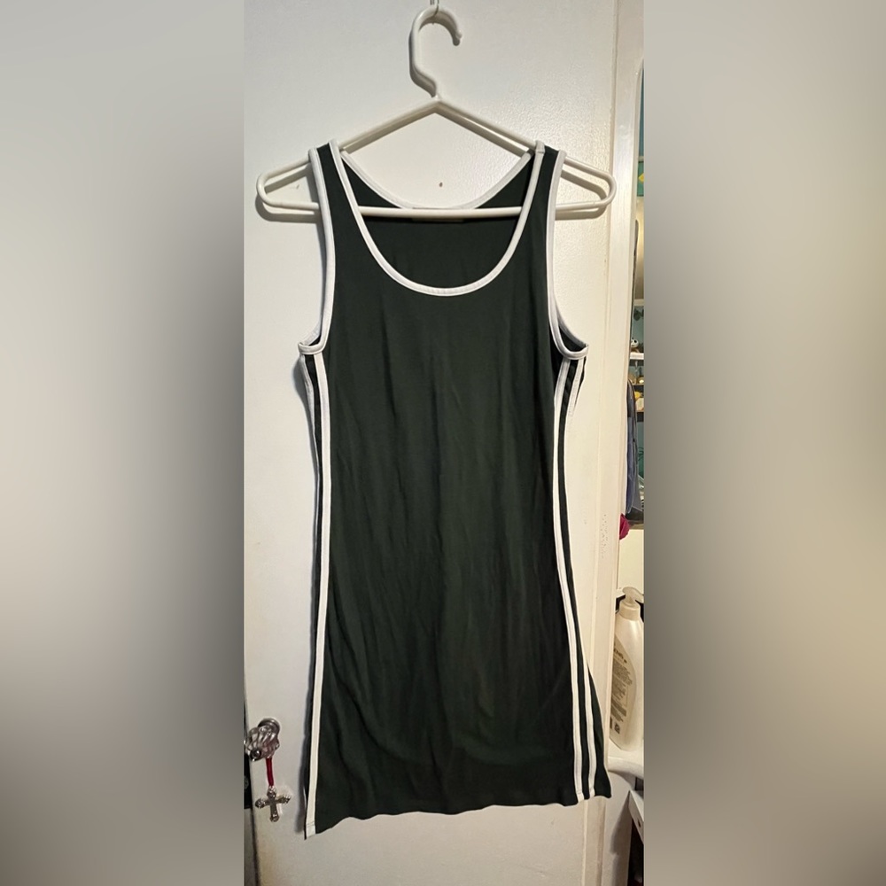 Olive green t-shirt dress